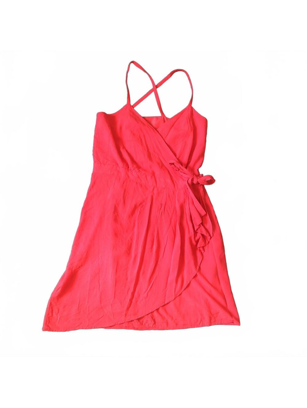 Gap Red Wrap Dress with Tie Detail Size 4